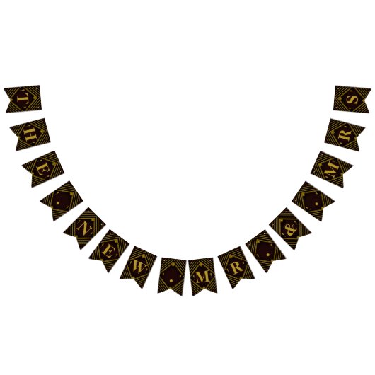 Gatsby Gold 2020er Hochzeit Wimpelkette (Alle)