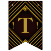 Gatsby Gold 2020er Hochzeit Wimpelkette (Erste Fahne)