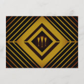 Gatsby Gold 2020er Hochzeitsdetails Begleitkarte (Rückseite)