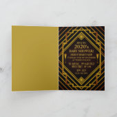 Gatsby Gold 2020's Baby Shower Einladung (Innenseite)
