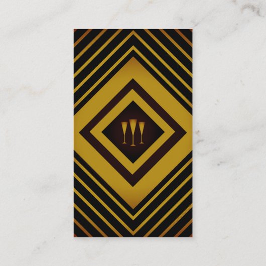 Gatsby Gold 2020's Wedding Gift Registry Begleitkarte (Rückseite)