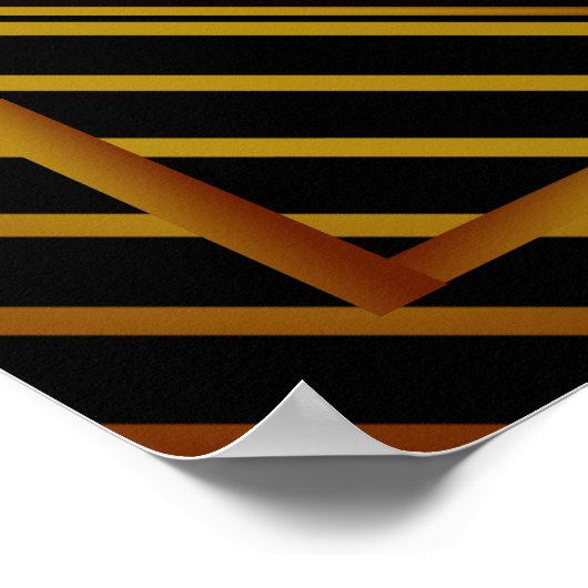 Gatsby Gold 2020's Wedding Seating Chart Poster (Ecke)