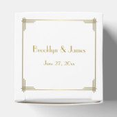 Gatsby Gold Art Deco Gastgeschenk Hochzeit Box Geschenkschachtel (Oben)