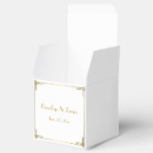 Gatsby Gold Art Deco Gastgeschenk Hochzeit Box Geschenkschachtel (Geöffnet)