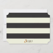 Gatsby Gold Black Glitzer Einladungen zum Geburtst (Rückseite)