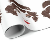 Gatsby Gold Flapper Birthday Brautparty Party Geschenkpapier (Rolleneckpunkt)