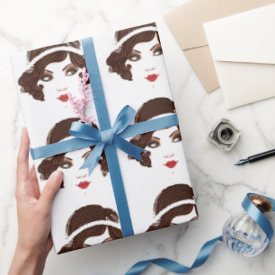 Gatsby Gold Flapper Geburtstag Brautparty Party Geschenkpapier