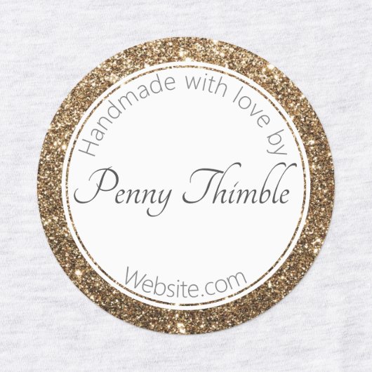 Gatsby Gold Glitzer Etiketten (Design 1)