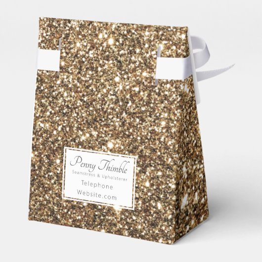 Gatsby Gold Glitzer Geschenkschachtel (Rückseite)