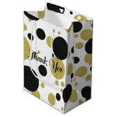 Gatsby Gold Sparkle & Shimmer Polka-Dot Party Bag Mittlere Geschenktüte (Vorderseite Schrägansicht)
