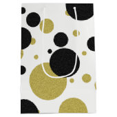 Gatsby Gold Sparkle & Shimmer Polka-Dot Party Bag Mittlere Geschenktüte (Rückseite)
