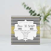 Gatsby Gold Wedding Suite - Preisverleihung Einladung (Stehend Vorderseite)