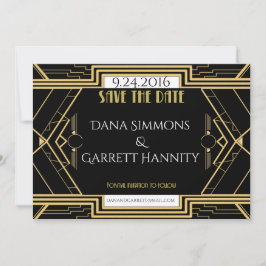 Gatsby Gold Wedding Suite Zeremonie Party Save The Date