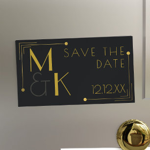 Gatsby Hochzeit Save The Date 25 Magnetkarten Magnetische Visitenkarte