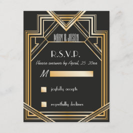 Gatsby inspiriert RSVP-Karte RSVP Karte