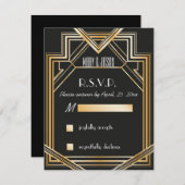 Gatsby inspiriert RSVP-Karte RSVP Karte (Vorne/Hinten)