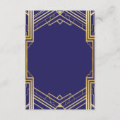 Gatsby Kunst-Dekozwanziger jahre Begleitkarte (Rückseite)