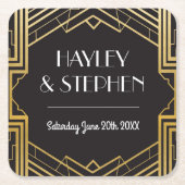 Gatsby Kunst-Dekozwanziger jahre Untersetzer, die Rechteckiger Pappuntersetzer (Vorderseite)