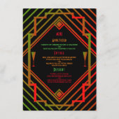 Gatsby Miami Neujahrsmenü der 1920er Jahre Menükarte (Vorderseite)