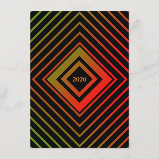 Gatsby Miami Neujahrsmenü der 1920er Jahre Menükarte (Rückseite)