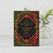 Gatsby Miami Neujahrsmenü der 1920er Jahre Menükarte (Stehend Vorderseite)