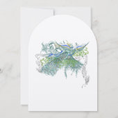 Gatsby Musical Peacock Vintag Love Birds Einladung (Rückseite)