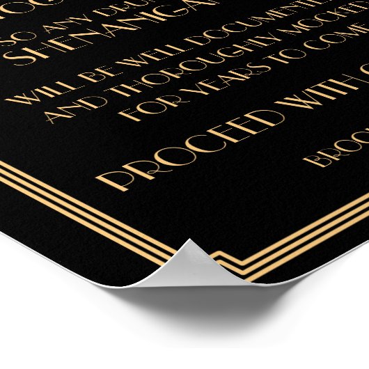 Gatsby Open Bar Sign 8x10 Poster (Ecke)