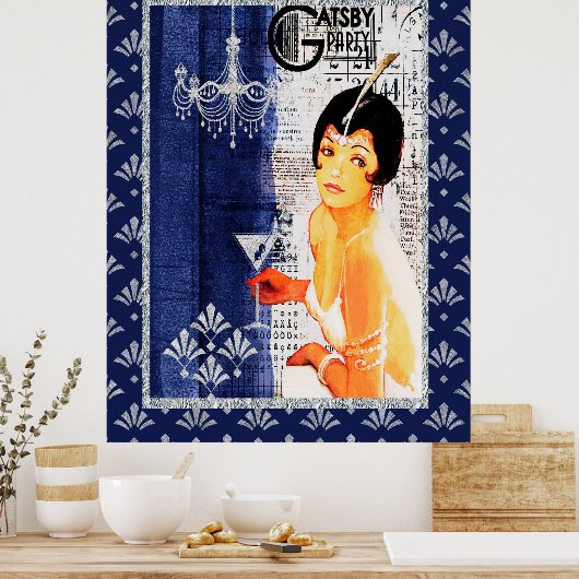 Gatsby Party Girl Poster (Küche)