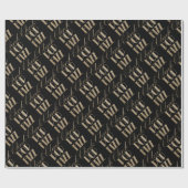 Gatsby Party Gold und Black Pop Fizz Clink Geschenkpapier (Flach)