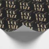 Gatsby Party Gold und Black Pop Fizz Clink Geschenkpapier (Ecke)