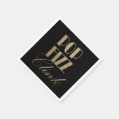 Gatsby Party Gold und Black Pop Fizz Clink Serviette (Ecke)