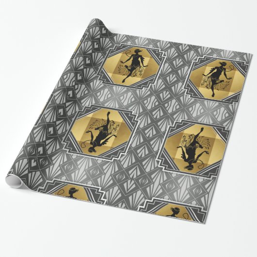 Gatsby Prallplatten-Kunst-Deko-Verpackungs-Papier Geschenkpapier (Ungerollt)