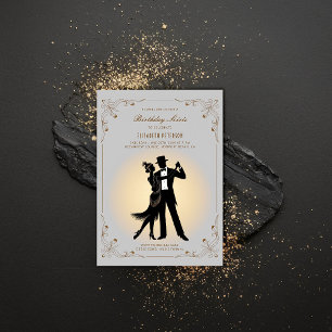 Gatsby Roaring 1920 Deco Rahmen Flapper Geburtstag Einladung