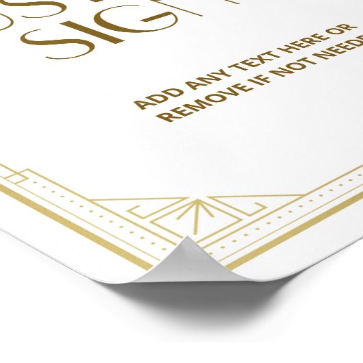 Gatsby Roaring 20er Art Deco Speakeasy Benutzerdef Poster (Ecke)