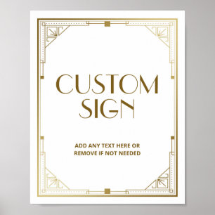 Gatsby Roaring 20er Art Deco Speakeasy Benutzerdef Poster
