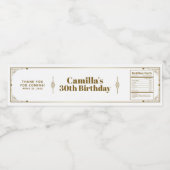 Gatsby Roaring 20er Art Deco Vielen Dank Wasserflaschenetikett (Einzelnes Label)