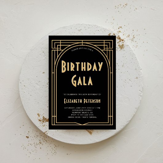 Gatsby Roaring 20er Deko Arch Birthday Einladung