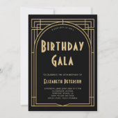Gatsby Roaring 20er Deko Arch Birthday Einladung (Vorderseite)