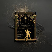 Gatsby Roaring 20er Deko Chandeliers Gold Birthday Einladung