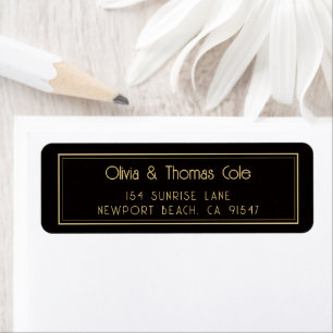 Gatsby Roaring 20er Prohibitions Gold Rücksendeadr