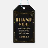 Gatsby Roaring 20s Art Deco Vielen Dank für Ihre U Geschenkanhänger (Vorderseite)