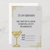 Gatsby - Roaring 20's Birthday Einladung (Vorne/Hinten)