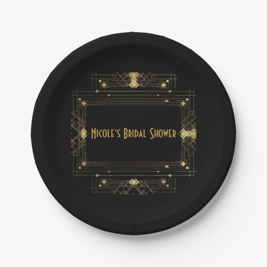 Gatsby Roaring 20's Elegant Pappteller (Vorderseite)