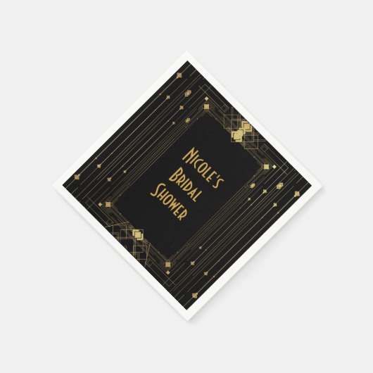 Gatsby Roaring 20's Elegant Serviette (Ecke)
