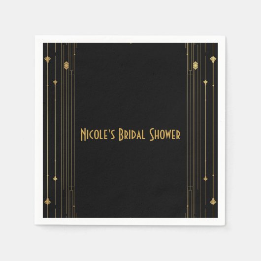 Gatsby Roaring 20's Elegant Serviette (Vorderseite)