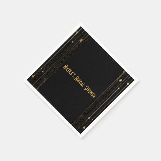 Gatsby Roaring 20's Elegant Serviette (Ecke)