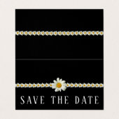 Gatsby Style Floral, Foto Save the Date Card Visitenkarten (Außenseite Aufgefaltet)