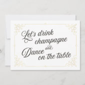 Gatsby Style Gold Junggeselinnen-Abschied Einladung (Vorderseite)
