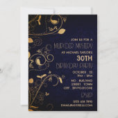 Gatsby Style, Murder Mystery Birthday Party Einladung (Vorderseite)