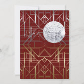 Gatsby Style NYE Gold Silver WÄHLEN FARBE Einladung (Rückseite)